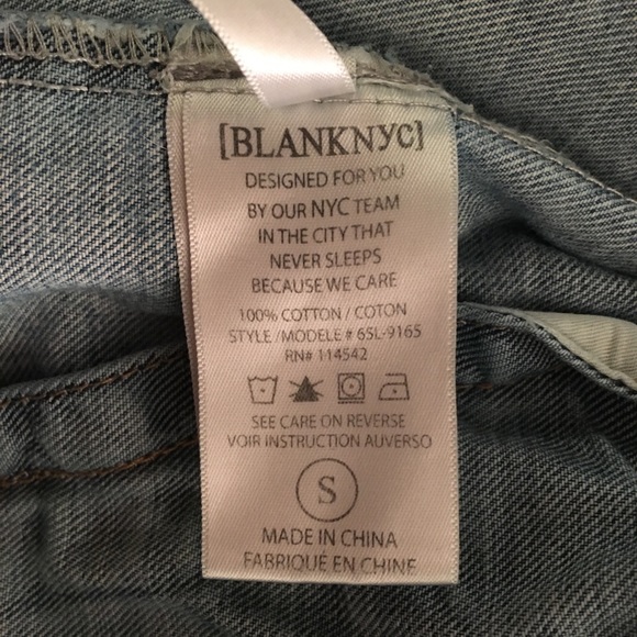 Blank NYC Distressed Jean Jacket | women’s size small - Picture 10 of 11